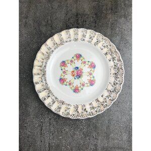 Vintage Fortune Tudor 22K Gold Trim Bread and Butter Plate